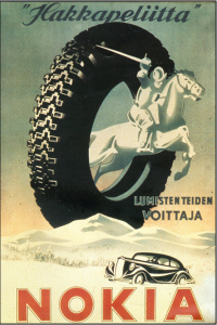 Hakkapeliita 1936 год рекламный плакат NOKIAN