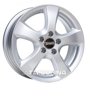 Литые диски Tech Line TL516 W6 R15 PCD5x100 ET45 DIA57.1 silver