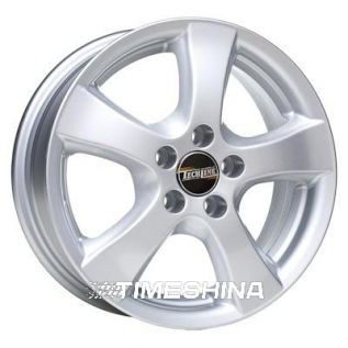 Литые диски Tech Line TL516 silver W6 R15 PCD5x100 ET45 DIA57.1