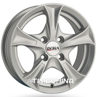 Литые диски Disla 406 W6 R14 PCD4x100 ET37 DIA67.1 silver