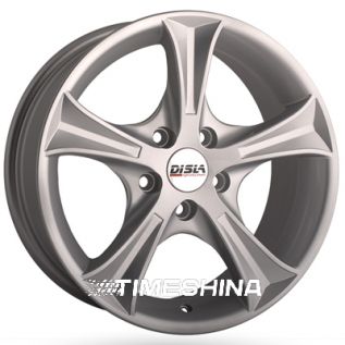 Литые диски Disla 406 W6 R14 PCD5x100 ET37 DIA57.1 silver