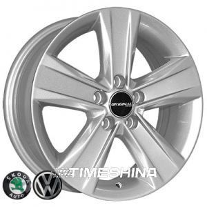 Литые диски Replica Skoda (5125) W6 R15 PCD5x100 ET38 DIA57.1 silver