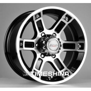 Литые диски Racing Wheels H-468 BK-F/P W8 R16 PCD6x139.7 ET10 DIA110.5