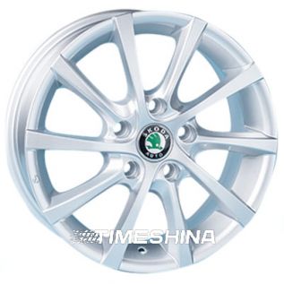 Литые диски Replica Skoda (JT1263) W6.5 R16 PCD5x112 ET45 DIA57.1 silver