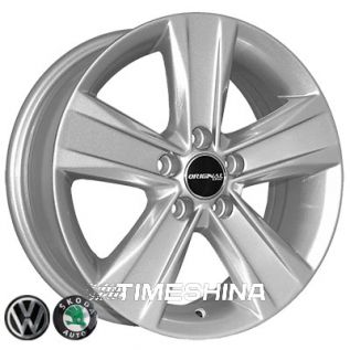 Литые диски Replica Skoda (492) W6 R14 PCD5x100 ET38 DIA57.1 silver