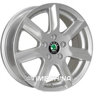 Литые диски Replica Skoda (7314) W6 R15 PCD5x100 ET40 DIA57.1 silver