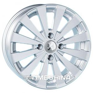 Литые диски Replica Peugeot (JT1147) W6 R14 PCD4x108 ET15 DIA65.1 silver