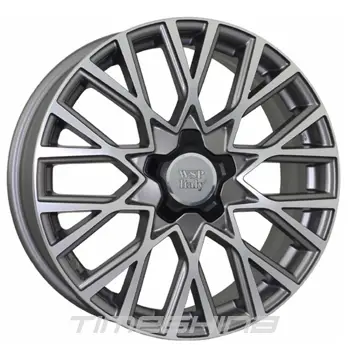 Литые диски WSP Italy Fiat (W168) Gran Sasso W7 R18 PCD5x110 ET40 DIA65.1 matt gun metal polished